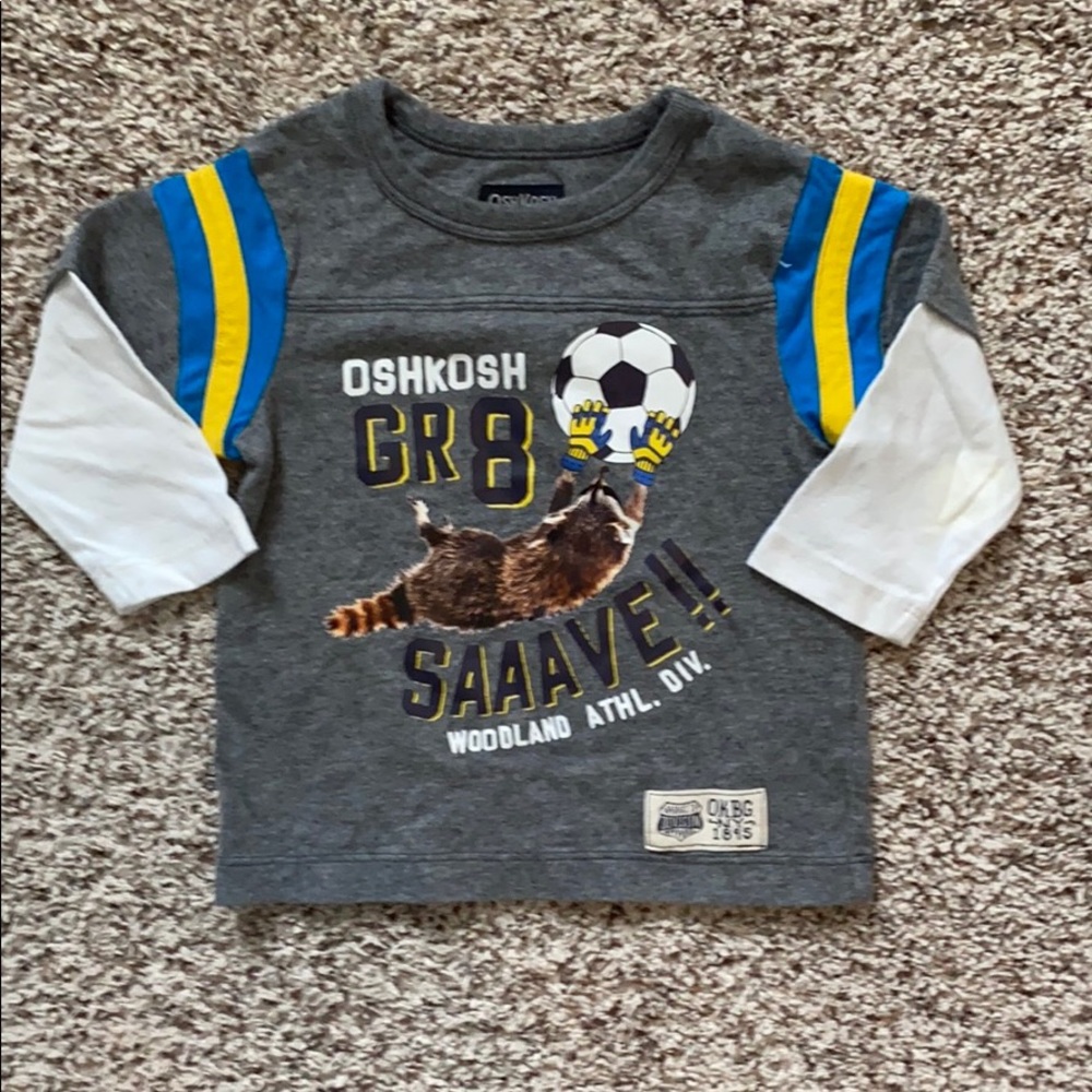 Osh Kosh Boys 9 month long sleeve shirt